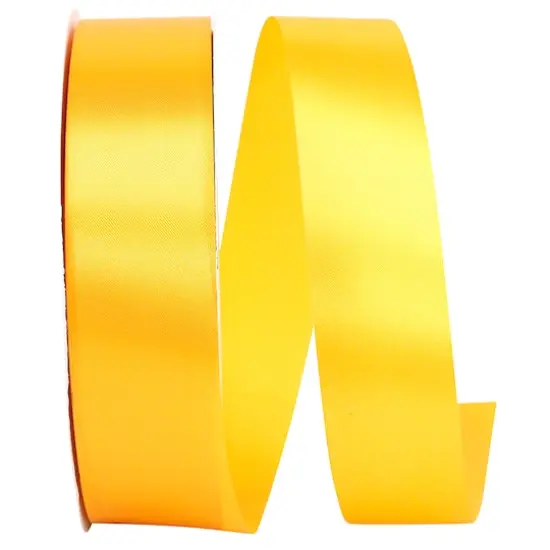 JAM Paper 3/8" x 100yd. Single Face Satin Allure Ribbon Gold {1}