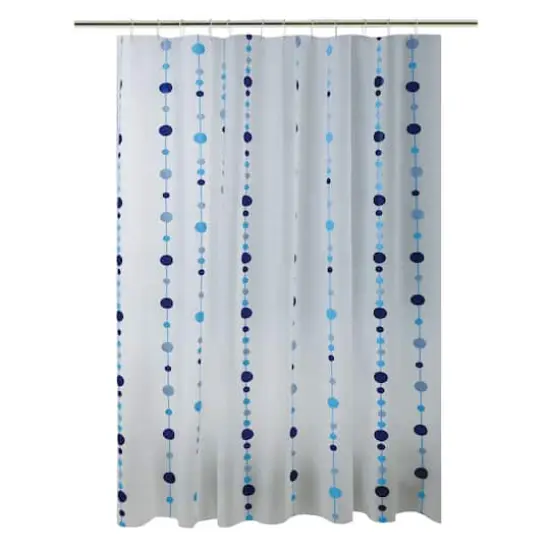 Bath Bliss Blue Chandelier Design Shower Curtain {1}