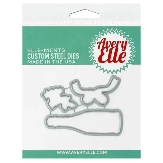 Avery Elle Elle-Ments Prosecco-Ho-Ho Die Set {1}