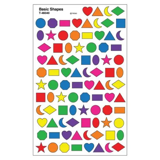 Trend Enterprises&reg; superShapes Basic Shapes Stickers, 6 Packs of 800ct. {3}