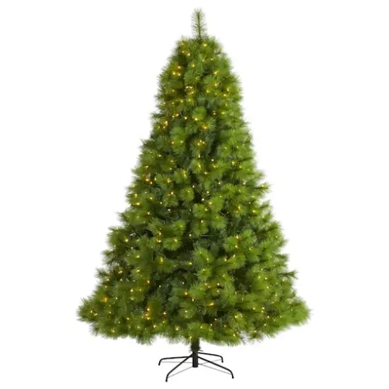 7.5ft. Pre-lit Green Scotch Pine Artificial Christmas Tree with Clear LED Lights {1}