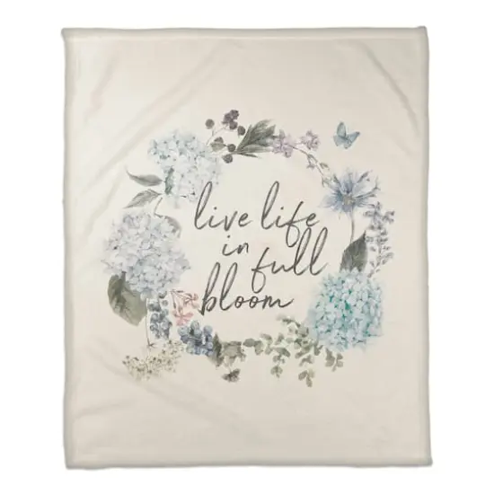 Live Life in Full Bloom Fleece Blanket {1}