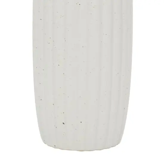 White Ceramic Contemporary Vase, 18" x 5" x 5" {4}