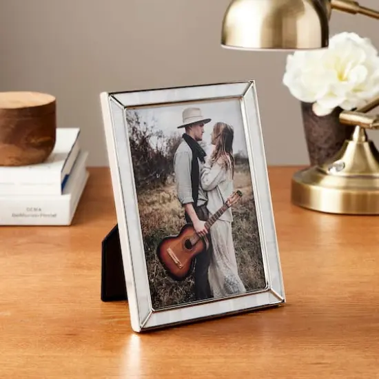 Expressions&trade; 5" x 7" Silver & Pearl Frame by Studio D&eacute;cor&reg; {3}