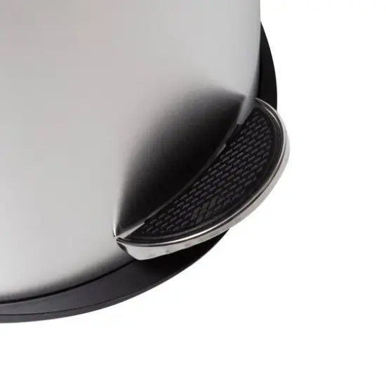 30L Semi-Round Stainless Steel Step Trash Can With Lid {4}