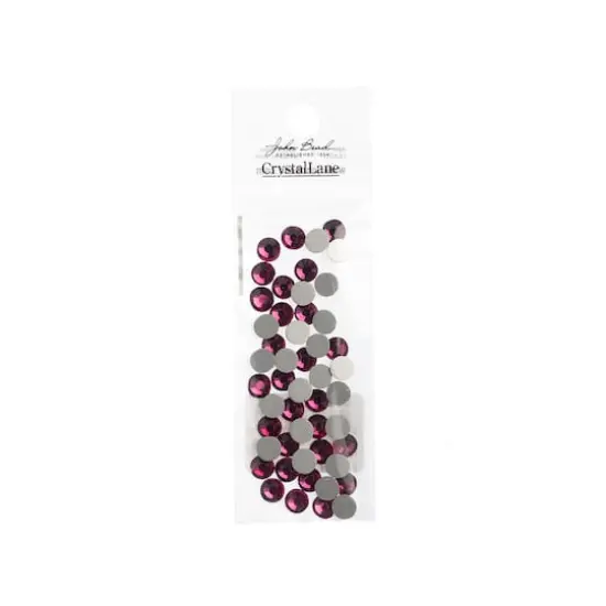 John Bead Crystal Lane SS30 Glass Round Flatback Rhinestones, 72ct. Fuchsia Pink {4}