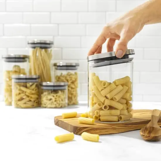 JoyJolt&reg; Storage Jars with Airtight Stainless Steel Lids, 6ct. {1}