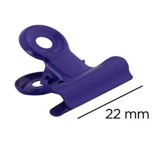 JAM Paper 22mm Metal Bulldog Clips, 25ct. Purple {7}