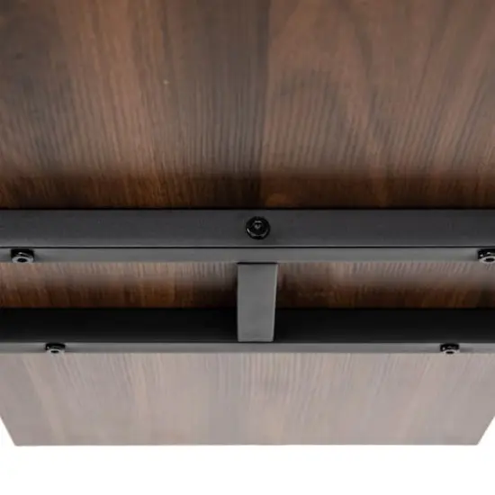 Glitzhome&reg; 5.5ft. Modern Industrial 4-Tier A-Frame Open Ladder Bookshelf Walnut {8}