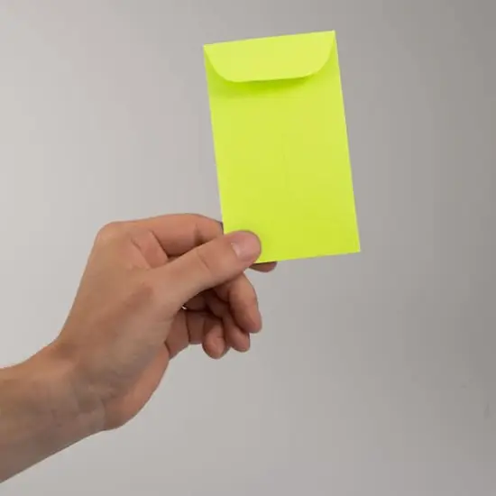 JAM Paper #5.5 Coin Colored Business Envelopes, 50ct. Ultra Lime Green {5}