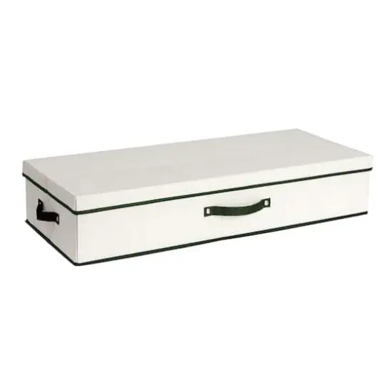 Household Essentials Gift Wrap Storage Box Natural and Green {3}