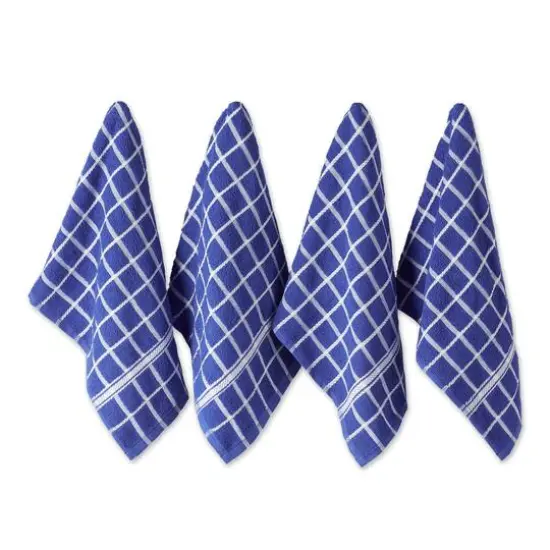 DII&reg; Solid Windowpane Terry Dishtowels, 4ct. Gray {2}