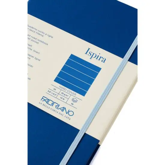 Fabriano&reg; Ispira Lined Hard-Cover Notebook Blue {6}