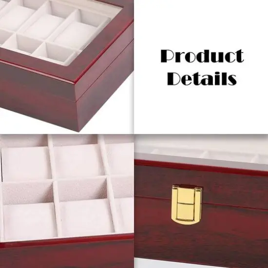 Cherry Red Deca Leather Watch Box {6}