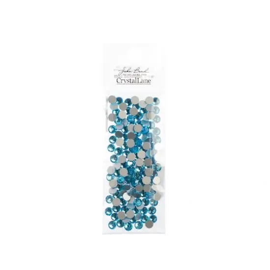 John Bead Crystal Lane SS20 Round Flatback Czech Crystals, 144ct. Aquamarine {4}