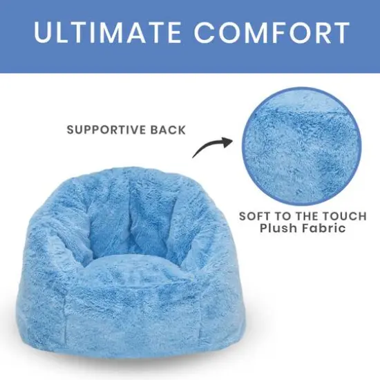 Delta Children 27" Cozee Fluffy Chair Blue {6}