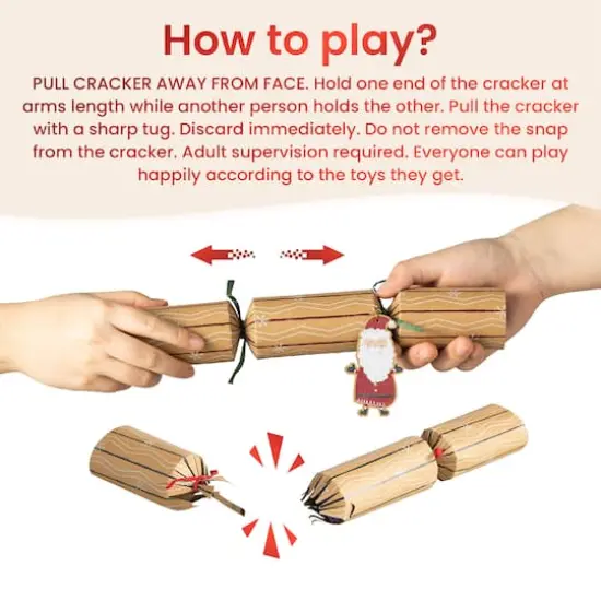 Glitzhome&reg; 12" Christmas Kraft Paper Characters Tag Party Cracker with Gift Contents, 6ct. {8}