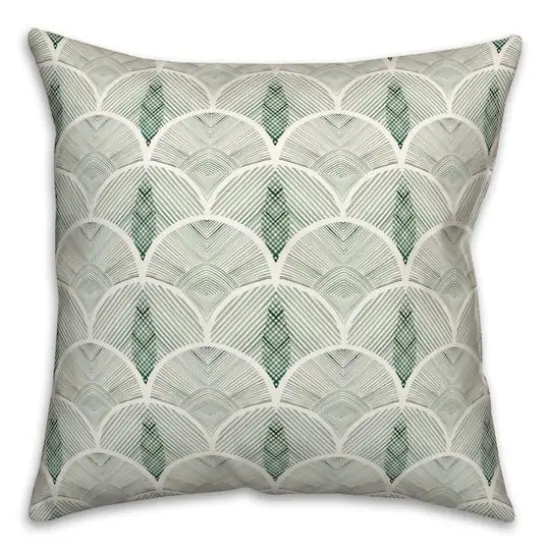 Abstract Leaves Throw Pillow {1}
