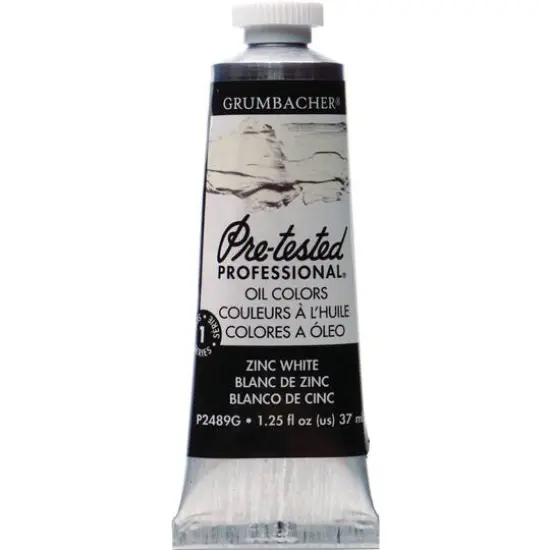 Grumbacher&reg; Pre-Tested Professional&reg; Oil Color Paint, 37mL Zinc White {1}