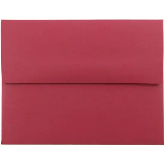 JAM Paper 4.375" x 5.75" Metallic Invitation Envelopes, 50ct. Jupiter Red Stardream {1}
