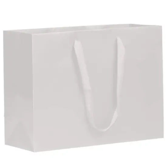 JAM Paper Extra Large Recycled Horizontal Gift Bags, 3ct. Matte White {1}