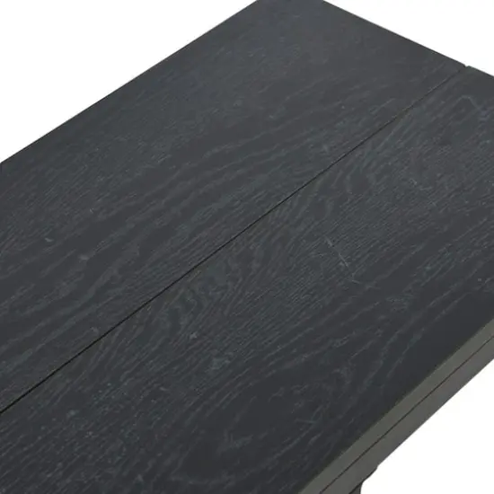 Household Essentials Jamestown Extendable C-Shaped End Table Black Oak {7}