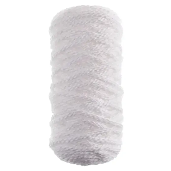 John Bead 4mm Braided Macram&eacute; Cord, 70yd. White {1}