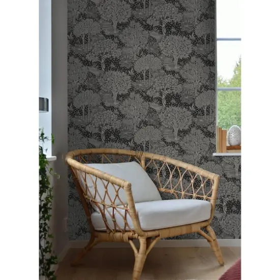 RoomMates Perth Peel & Stick Wallpaper Black {4}