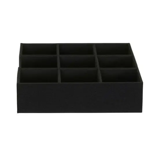 Household Essentials 9-Compartment Drawer Organizers, 2ct. Black {11}