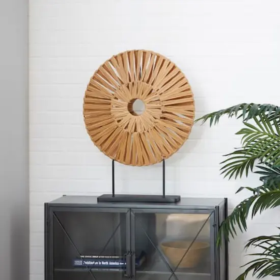 29" Tan Metal Natural Sculpture {6}