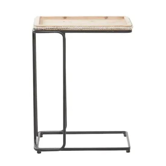26" Beaded Edge Iron Accent Table {3}