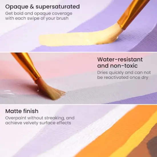 Arteza&reg; 24 Color Acrylic Gouache Paint Set {5}