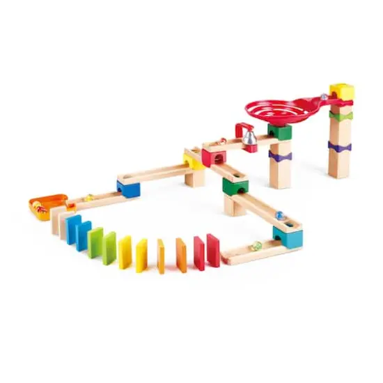 Hape Marble Run Crazy Rollers Racetrack DIY Wood Building Racetrack {1}