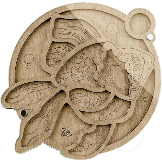 Wonderland Crafts 5.75" Fish Bead Organizer with Transparent Cover {1}