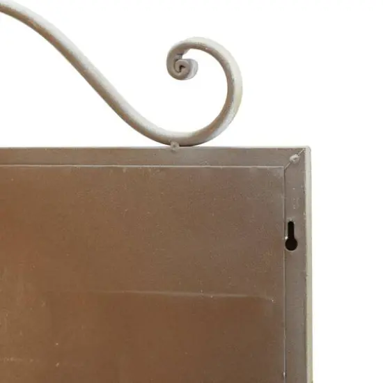 22" White Metal Farmhouse Hanging Magnet Board {6}