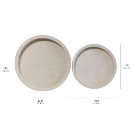 Round Framed Wood Tray Set by Make Market&reg; {5}