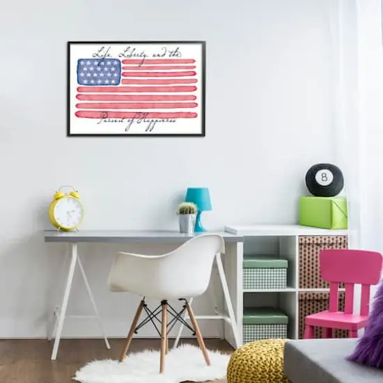 Stupell Industries All American Patriotic Phrase Framed Giclee Art Black {3}
