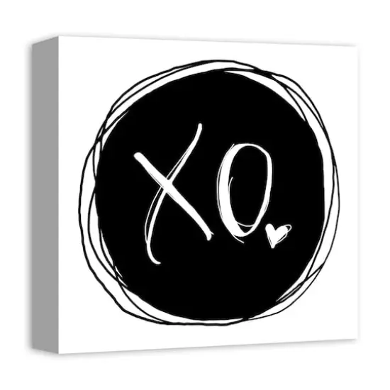 XO Black & White Canvas Wall Art {3}