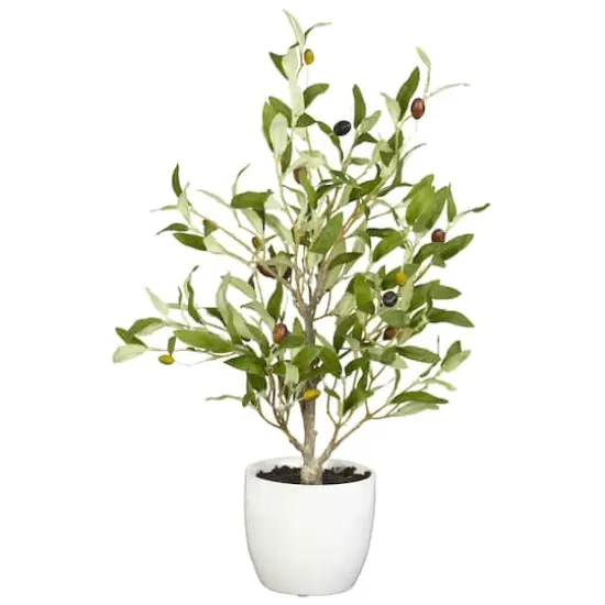 18" Silk Olive Tree with Vase, 2ct.  {3}