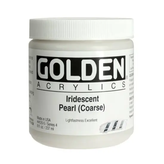 Golden&reg; Heavy Body Iridescent Acrylics 8oz. Iridescent Pearl (Coarse) {1}