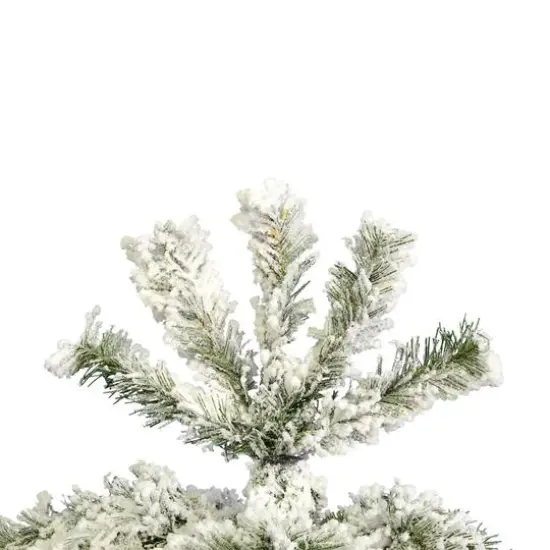 6.5ft. Unlit Flocked Pacific Pine Artificial Christmas Tree {4}