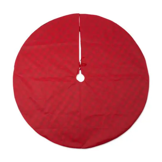 DII&reg; Red & Black Buffalo Check Holiday Tree Skirt  {4}