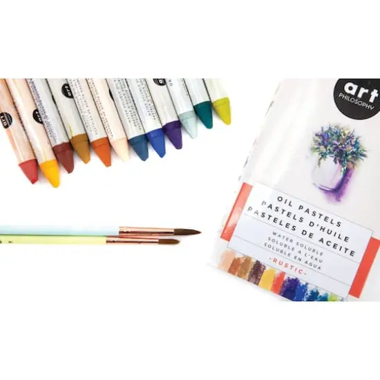Prima&reg; Art Philosophy&reg; Rustic Water Soluble Oil Pastel Set {4}