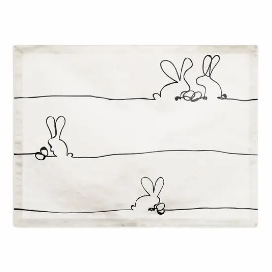 Easter Bunnies Contour 2 18" x 14" Poly Twill Placemat {1}