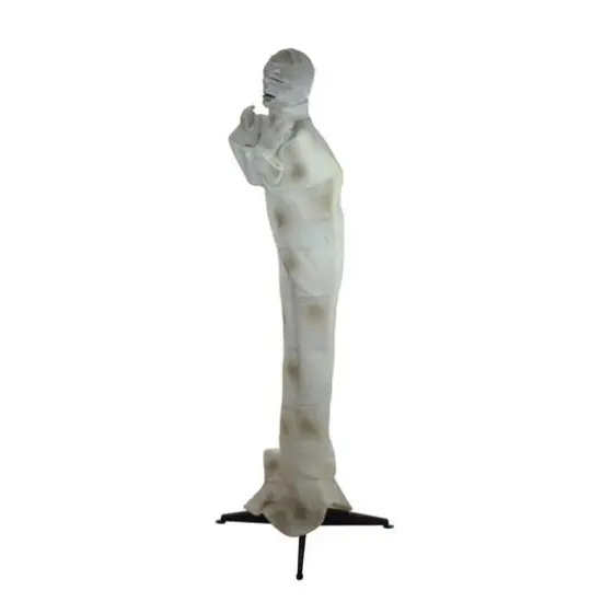 5ft. Pre-Lit White & Brown Animated Mummy with Glowing Eyes Halloween D&eacute;cor {4}