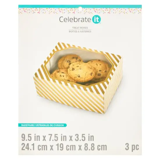 Gold & White Striped Treat Boxes By Celebrate It&reg; {7}