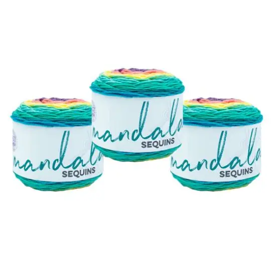 3 Pack Lion Brand&reg; Mandala&reg; Sequins Opal {1}