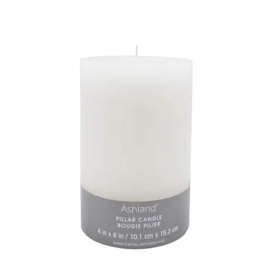4" x 6" White Pillar Candle by Ashland&reg; {1}