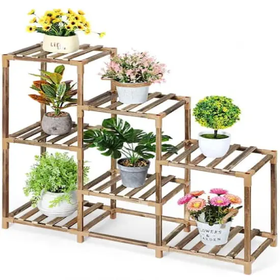 NEX&trade; 3 Tier Weekday Ladder Garden Plant Rack {5}