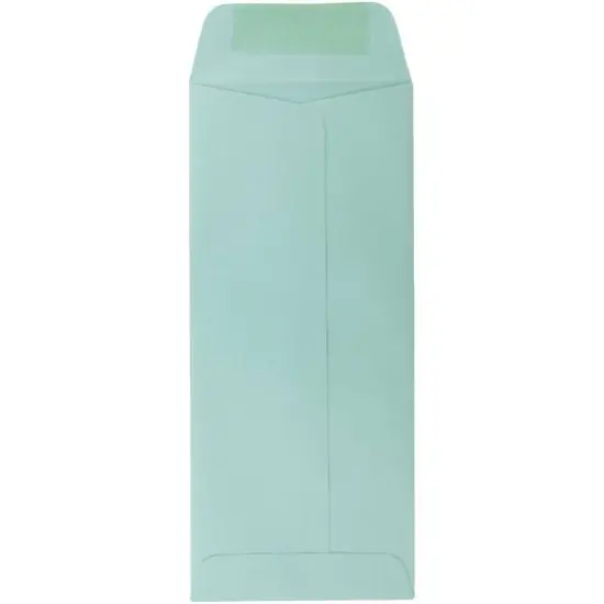 JAM Paper 4" x 10" Aqua Blue Policy Business Envelopes {3}